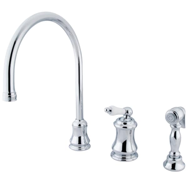 KS3811PLBS Widespread Kitchen Faucet, Polished Chrome